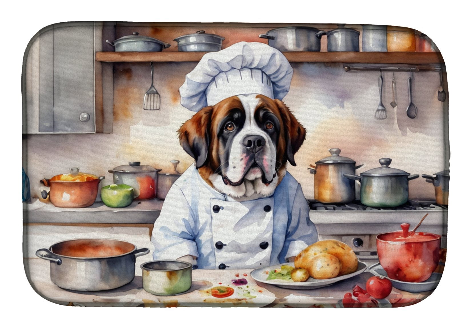 Yorkie Yorkshire Terrier The Chef Dish Drying Mat