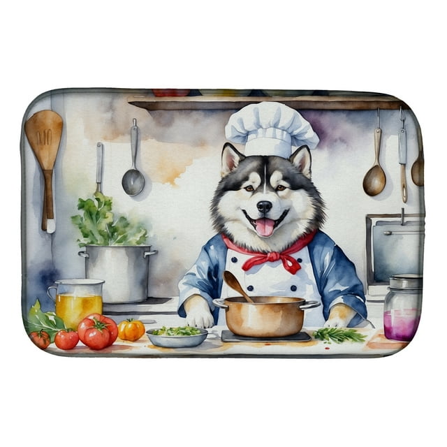 Yorkie Yorkshire Terrier The Chef Dish Drying Mat