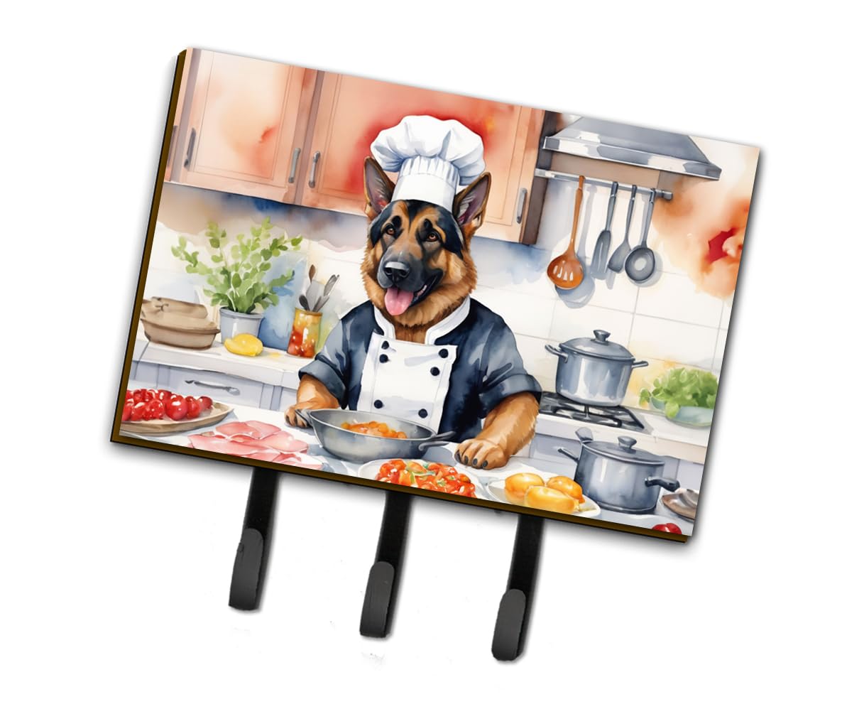 German Shepherd The Chef Leash or Key Holder 6 in x 9 in
