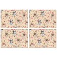 thumbnail image 1 of Yorkie with Pioneer Flower Summer Placemats Table Placemats Set Of 4-Linen Kitchen Washable Placemats Table Mats 11.8"x17.7"Non-Slip Heat Resistant, 1 of 6