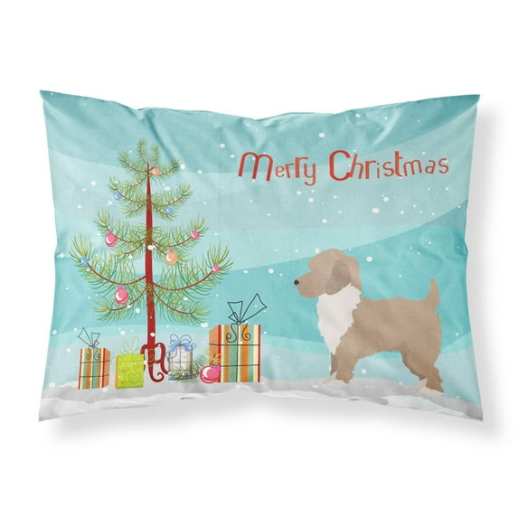 Yorkiepoo #2 Christmas Tree Fabric Standard Pillowcase