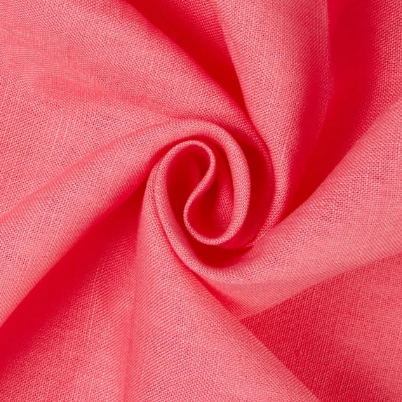 Yorkshire 6.7 oz Natural 100% Hypoallergenic Flax 58" Linen Fabric By The Yard - Breathable, Slubbed Texture, for Clothing, Decor, & More (American Beauty, 10 Yards)