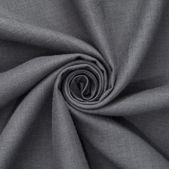 Yorkshire 6.7 oz Natural 100% Hypoallergenic Flax 58" Linen Fabric By The Yard - Breathable, Slubbed Texture, for Clothing, Decor, & More (Charcoal Grey, 10 Yards)