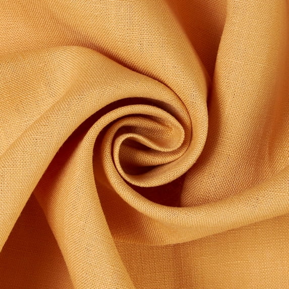 Yorkshire 6.7 oz Natural 100% Hypoallergenic Flax 58" Linen Fabric By The Yard - Breathable, Slubbed Texture, for Clothing, Decor, & More (Gold, 5 Yards)
