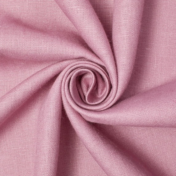 Yorkshire 6.7 oz Natural 100% Hypoallergenic Flax 58" Linen Fabric By The Yard - Breathable, Slubbed Texture, for Clothing, Decor, & More (Mauve, 1 Yard)