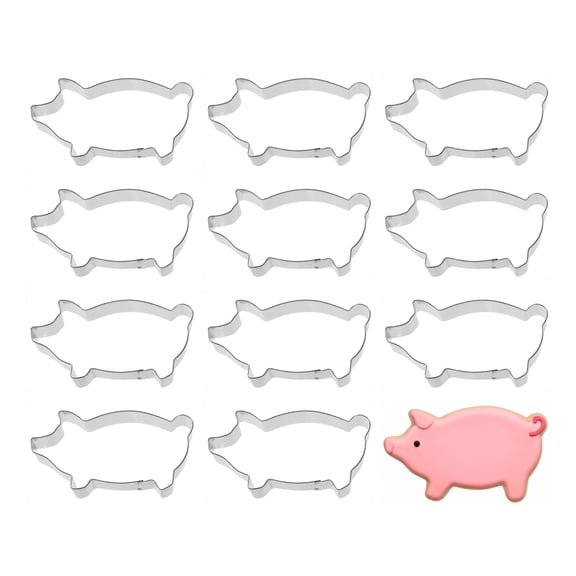 Yorkshire Pig Dozen Cookie Cutters 5 inches/each A1042-W12 - The Cookie Cutter Shop - Tin Plate Steel