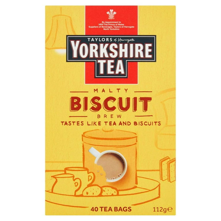 Yorkshire Tea Biscuit Brew - Malty Sweetness, Black Tea, 40 Bags