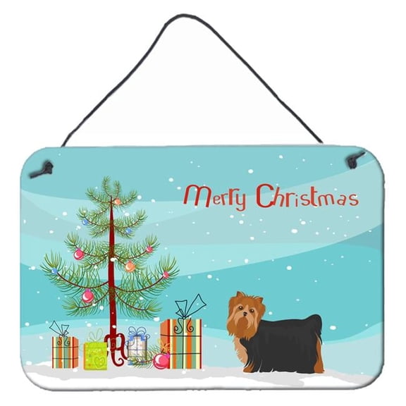 Yorkshire Terrier Christmas Tree Wall or Door Hanging Prints
