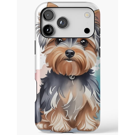Phone For Delivery Yorkshire Terrier Dog Portrait Tough Phone Case for Apple iPhone ...