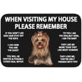 thumbnail image 1 of Yorkshire Terrier Doormat Welcome Dogs When Visiting My House Please Remember Funny Entryway Rugs Indoor Non Slip, Washable Entrance Mat Door Mats for Kitchen, Bathroom Home Decor 18 * 30in, 1 of 4
