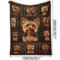 thumbnail image 1 of Yorkshire Terrier Flannel Blanket, 1 of 7