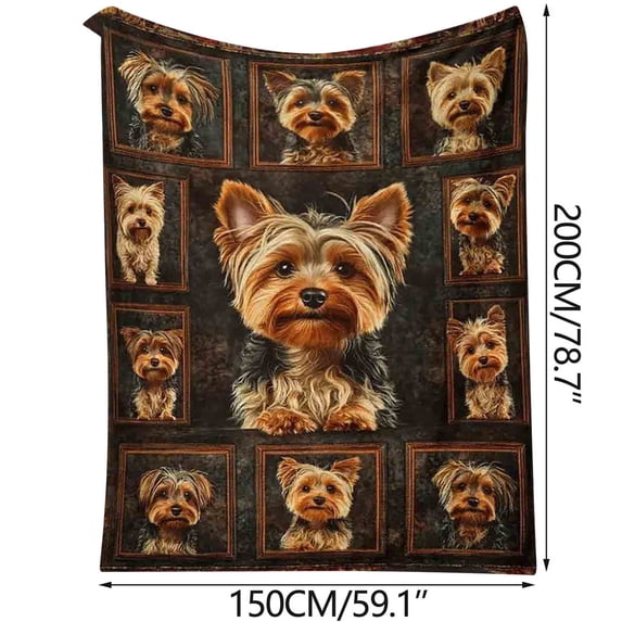 Yorkshire Terrier Flannel Blanket