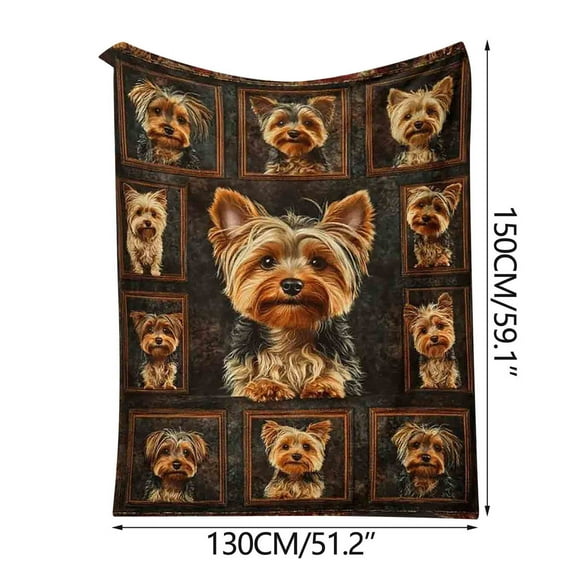 Yorkshire Terrier Flannel Blanket