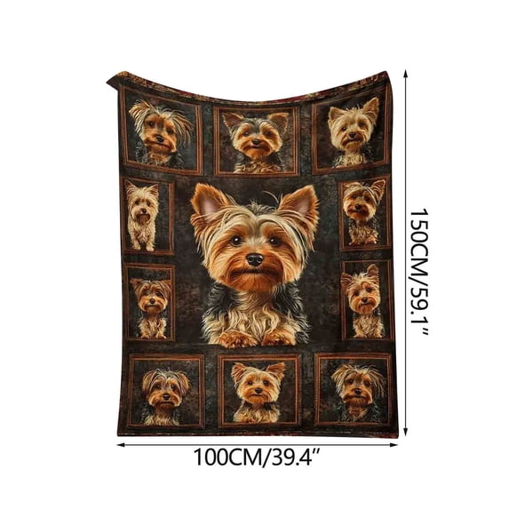 Yorkshire Terrier Flannel Blanket