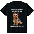thumbnail image 1 of Yorkshire Terrier Funny Meme Every snack I'll be watching T-Shirt, 1 of 3