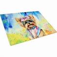 thumbnail image 1 of Yorkshire Terrier Hippie Dawg Glass Cutting Board Large 12 in x 15 in, 1 of 5