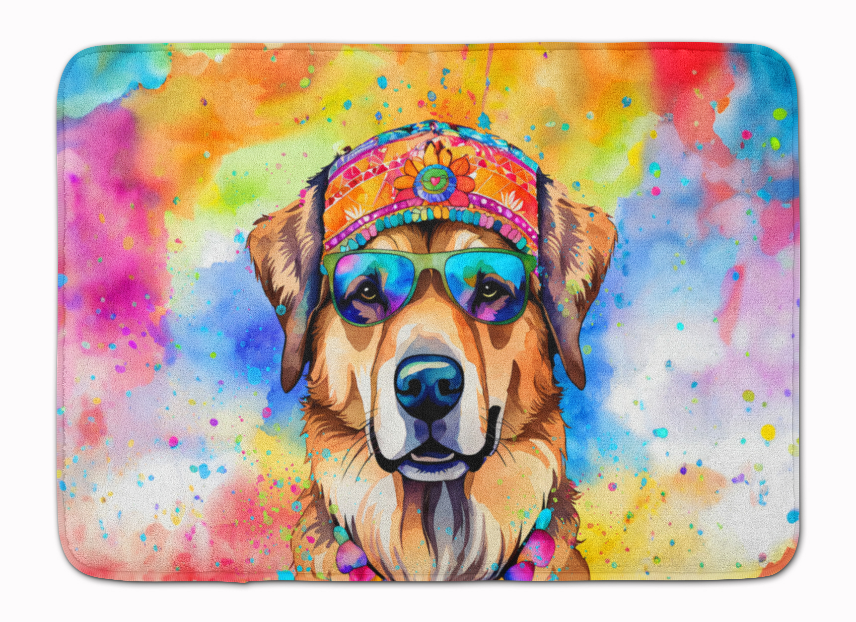 Yorkshire Terrier Hippie Dawg Memory Foam Kitchen Mat