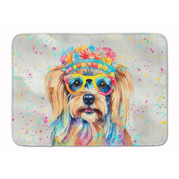 Yorkshire Terrier Hippie Dawg Memory Foam Kitchen Mat