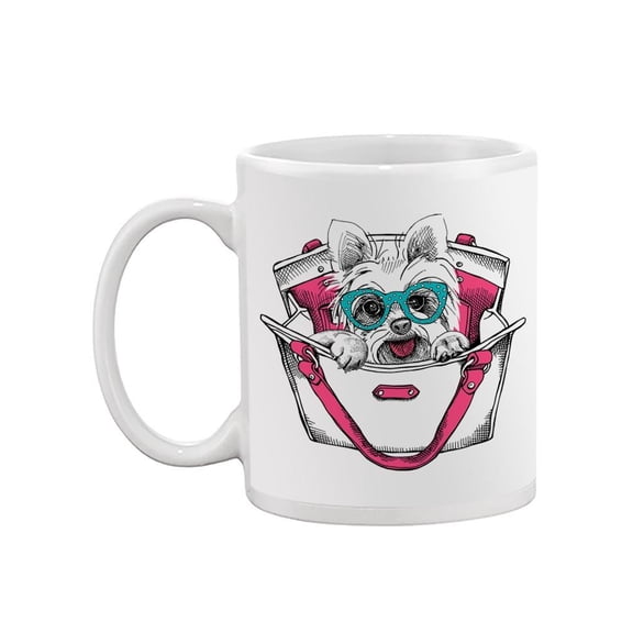 Yorkshire Terrier In A Bag Mug -Image by Shutterstock,