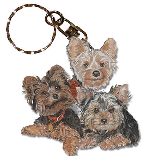 Yorkie Key Yorkshire Terrier Keychain, Souvenir Key Holder, Dog Charm Tag, Pet Key ...