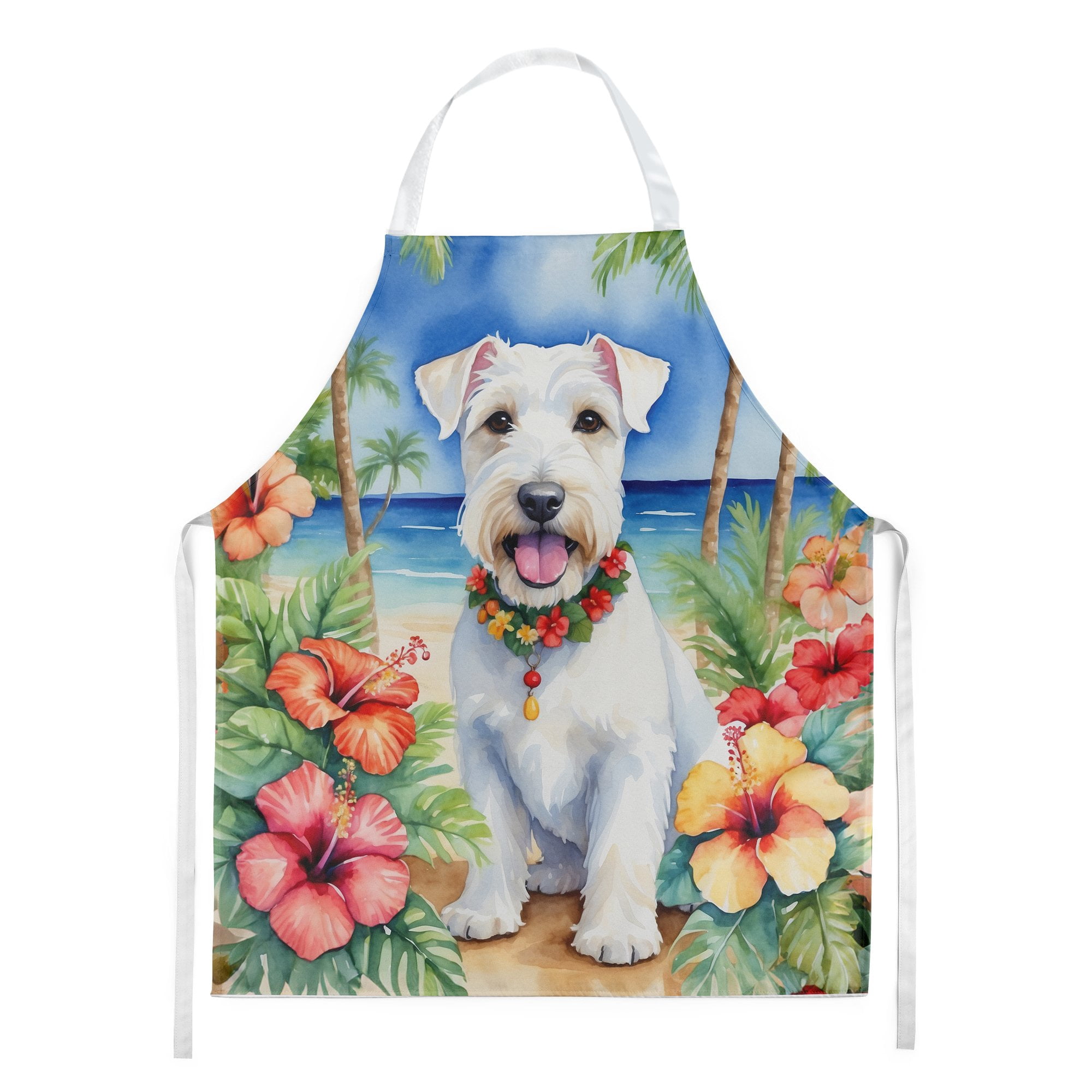 Sealyham Terrier Luau Apron 27 in x 30 in