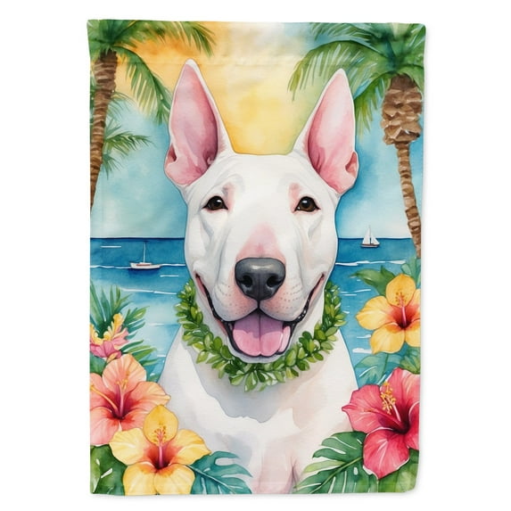 English Bull Terrier Luau House Flag