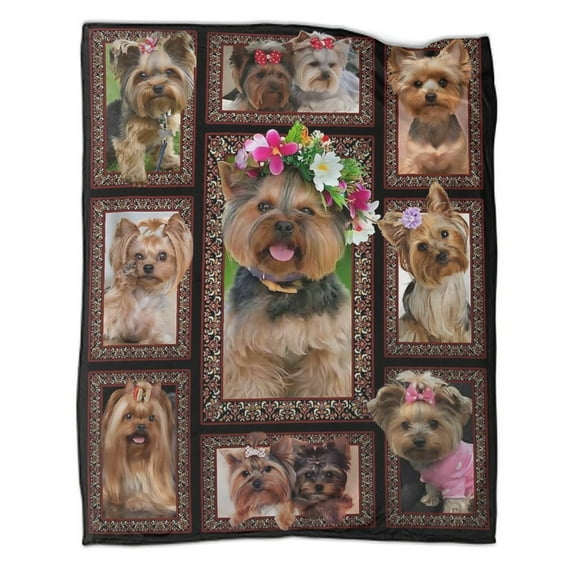 Yorkshire Terrier Luxury Flannel Blanket - Super Soft & Anti-Static, Plush Warm Blanket for Sofa & Bed - Extra Large Cozy Throw - Home Decor Gift for Men & Women