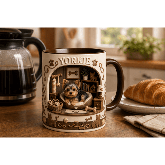 Yorkshire Terrier Mug Cute Yorkie Coffee Cup Gift for Dog Lovers