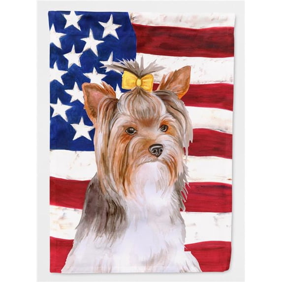 Yorkshire Terrier No. 2 Patriotic Garden Flag