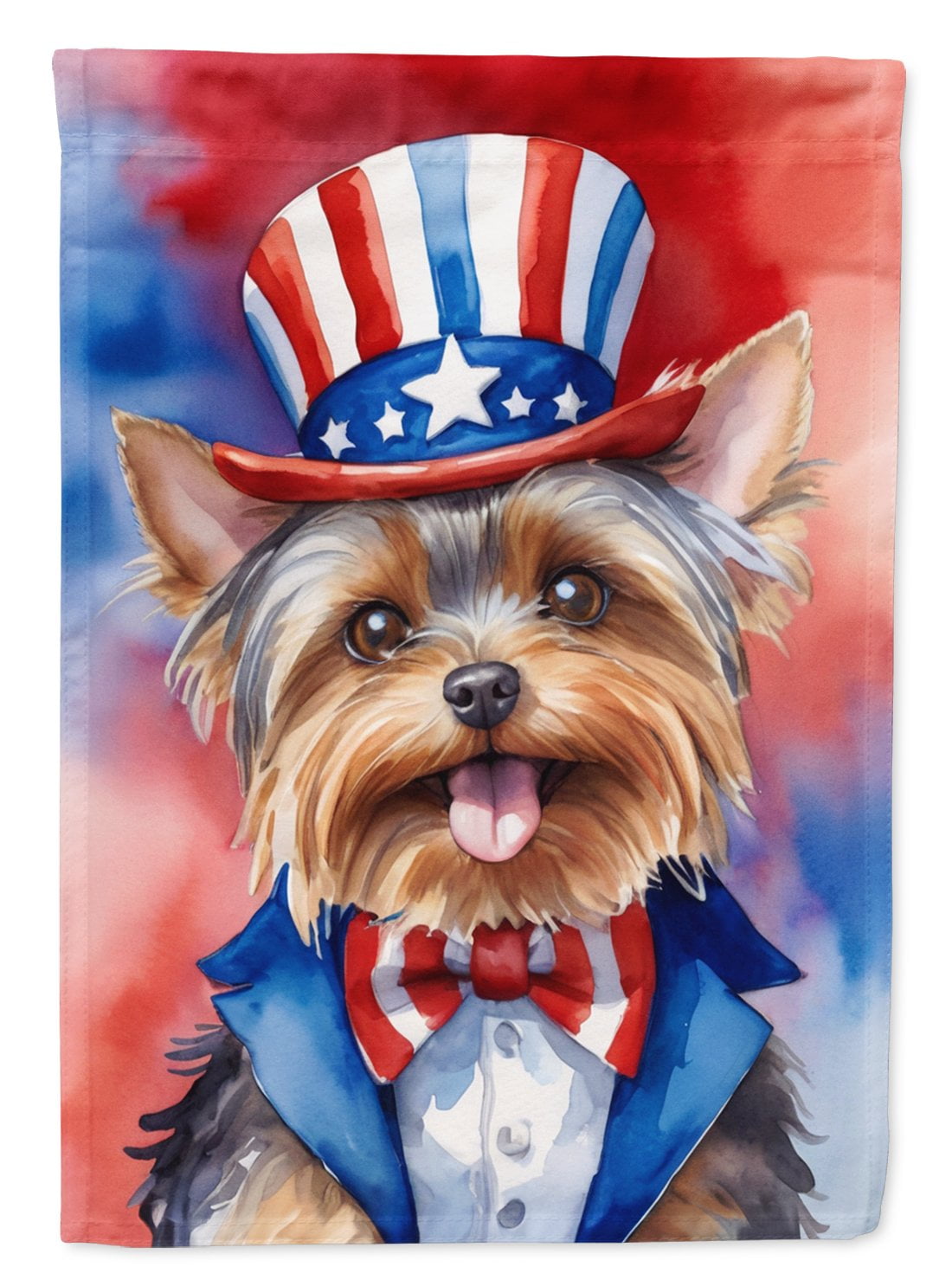 Yorkshire Terrier Patriotic Garden Flag 11.25 in x 15.5 in