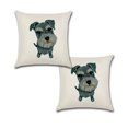 thumbnail image 1 of Yorkshire Terrier Pet Portrait Design Cotton Linen Fabric Decorative Indoor / Outdoor Throw Pillow Cover Set 18x18, 1 of 3