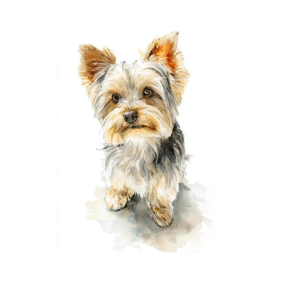 Yorkshire Terrier Portrait Yorkie Dog Poster Unframed Paper Print
