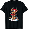 thumbnail image 1 of Yorkshire Terrier Santa Reindeer Christmas Yorkie Dog Lover T-Shirt for Men Women, 1 of 2