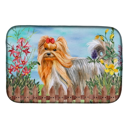 Yorkshire Terrier Spring Dish Drying Mat