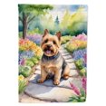 thumbnail image 1 of Caroline's Treasures Norwich Terrier Spring Path House Flag Large Porch Sleeve Pole Decorative Outside Yard Banner Artwork Wall Hanging, Polyester, House Size, Multicolor, 1 of 5