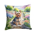 thumbnail image 1 of Yorkshire Terrier Spring Path Throw Pillow 14 in x 14 in, 1 of 4