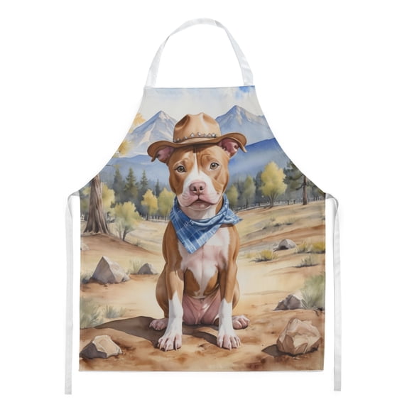 Pit Bull Terrier Cowboy Welcome Apron 27 in x 30 in