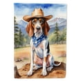 thumbnail image 1 of American English Coonhound Cowboy Welcome House Flag, 1 of 5