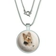 thumbnail image 1 of Yorkshire Terrier Yorkie Dog Breed 1" Pendant with Sterling Silver Plated Chain, 1 of 4