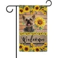 thumbnail image 1 of Yorkshire Terrier Yorkie Sunflower Garden Flag Dog Welcome Spring Summer Wooden Print Flag Banner Outside Yard Decor 12.5X18 Inch Double Side Style 4, 1 of 5