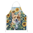 thumbnail image 1 of Corgi in Sunflowers Apron 27 in x 30 in, 1 of 78