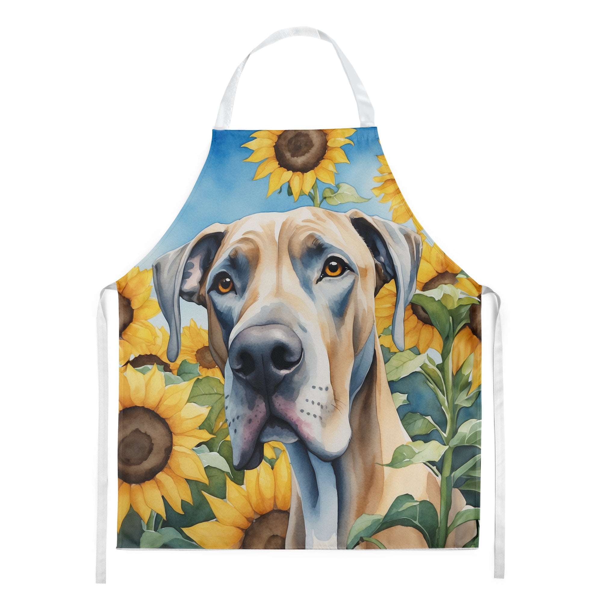 Yorkshire Terrier in Sunflowers Apron