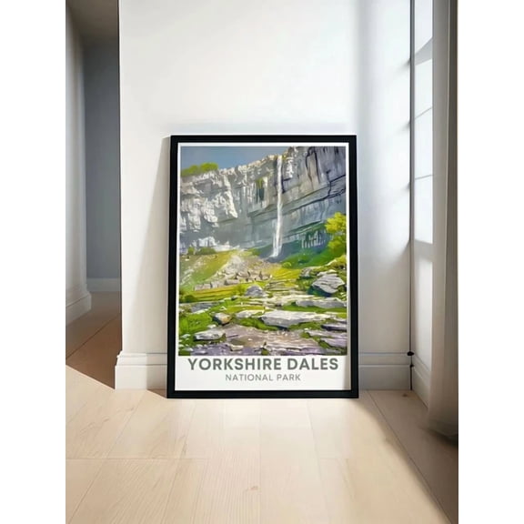 Yorkshire Wall Art - Malham Cove Posters - Malham Cove And Staithes Travel Art Living Room Decor, Paper Poster Only