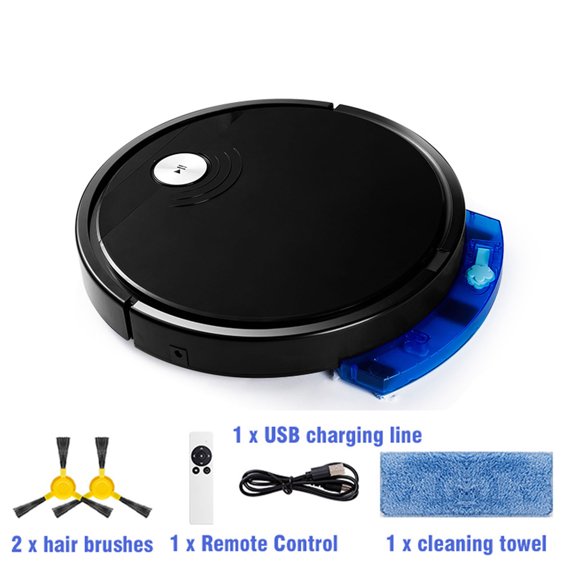 Yorkspred 3 in 1 Sweeping Vacuum Robot with APP Remote Control, Mop Floor Sweep Floor Dust Absorption USB Charging Household Smart Sweeper Robot
