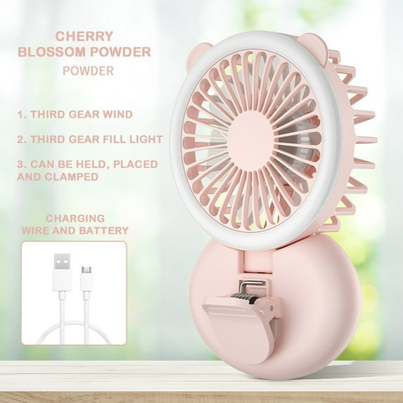 Yorkspred Battery Powered Desk Fan, Small But Powerful, Personal Portable Quiet, Adjustment Mini Table Desktop for Better Cooling Home Office Car Indoor Outdoor Blue