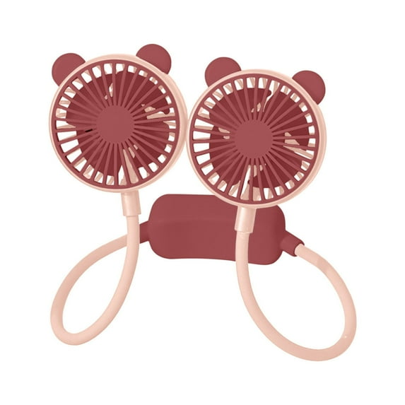 Yorkspred Portable Neck Fan Rechargeable Hand Free Personal Fan Mini Wearable Fan Battery Operated USB Fan for Women Kids Sport Work Travel