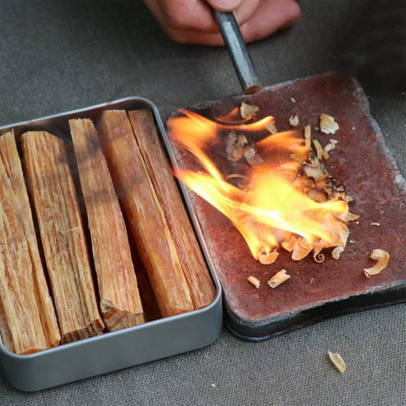 Yorkspred Tabs x10 - Survival Fire Starters - Fast Igniting Wood Strips Fire Starters for Camping - Waterpro of All Weather Natural Fire Starters - Outdoor Tinder Firestarters