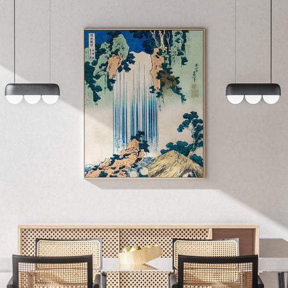 Yoro Waterfall in Mino Province - 1760-1849 | Katsushika Hokusai | Premium Fine Art Print | 19th Century Japanese | Woodblock Printing | Portrait | Architecture
