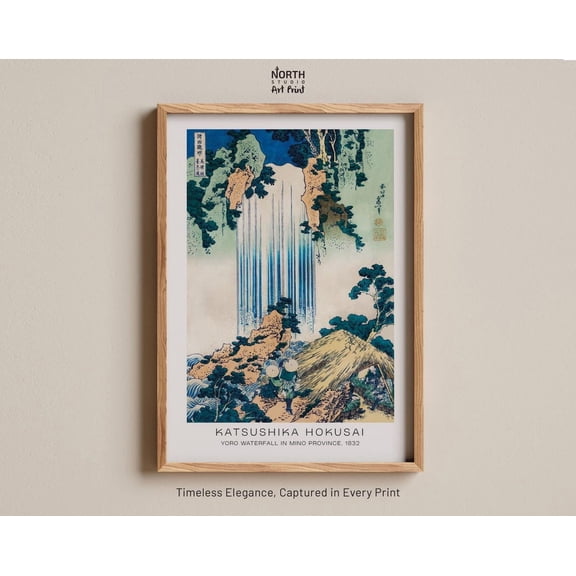 Yoro waterfall Japanese landscape Hokusai Edo Poster Unframed Paper Print
