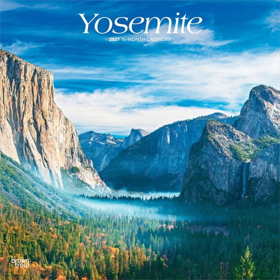 Yosemite | 2027 12x24" (Hanging) Wall Calendar | Plastic-Free | BrownTrout